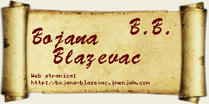 Bojana Blaževac vizit kartica